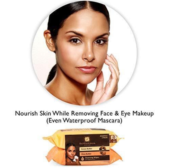RICH RADIANCE 3pk Cocoa Butter Cleasing Wipes - Picture 4 of 6